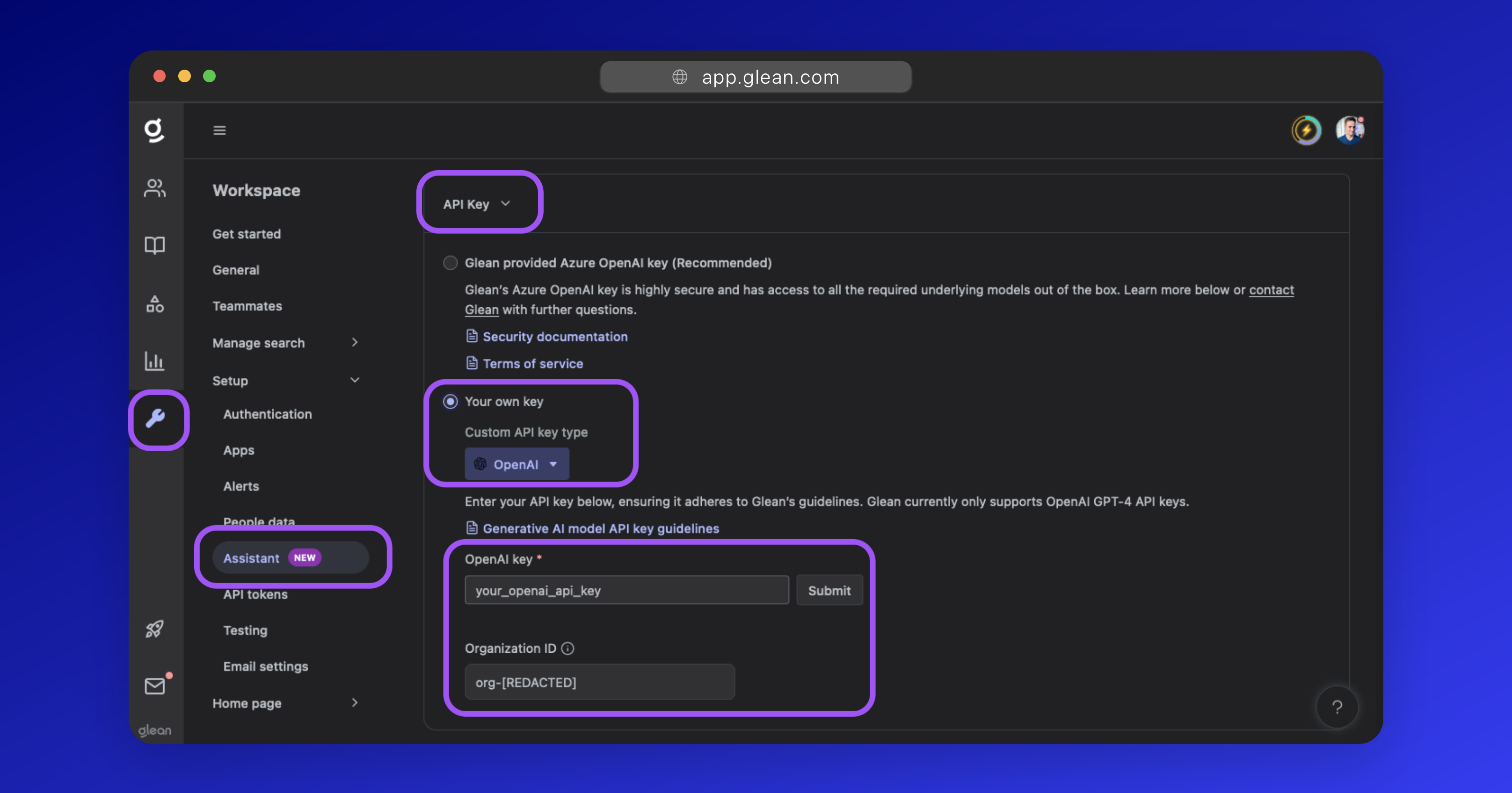 Configure OpenAI in Glean